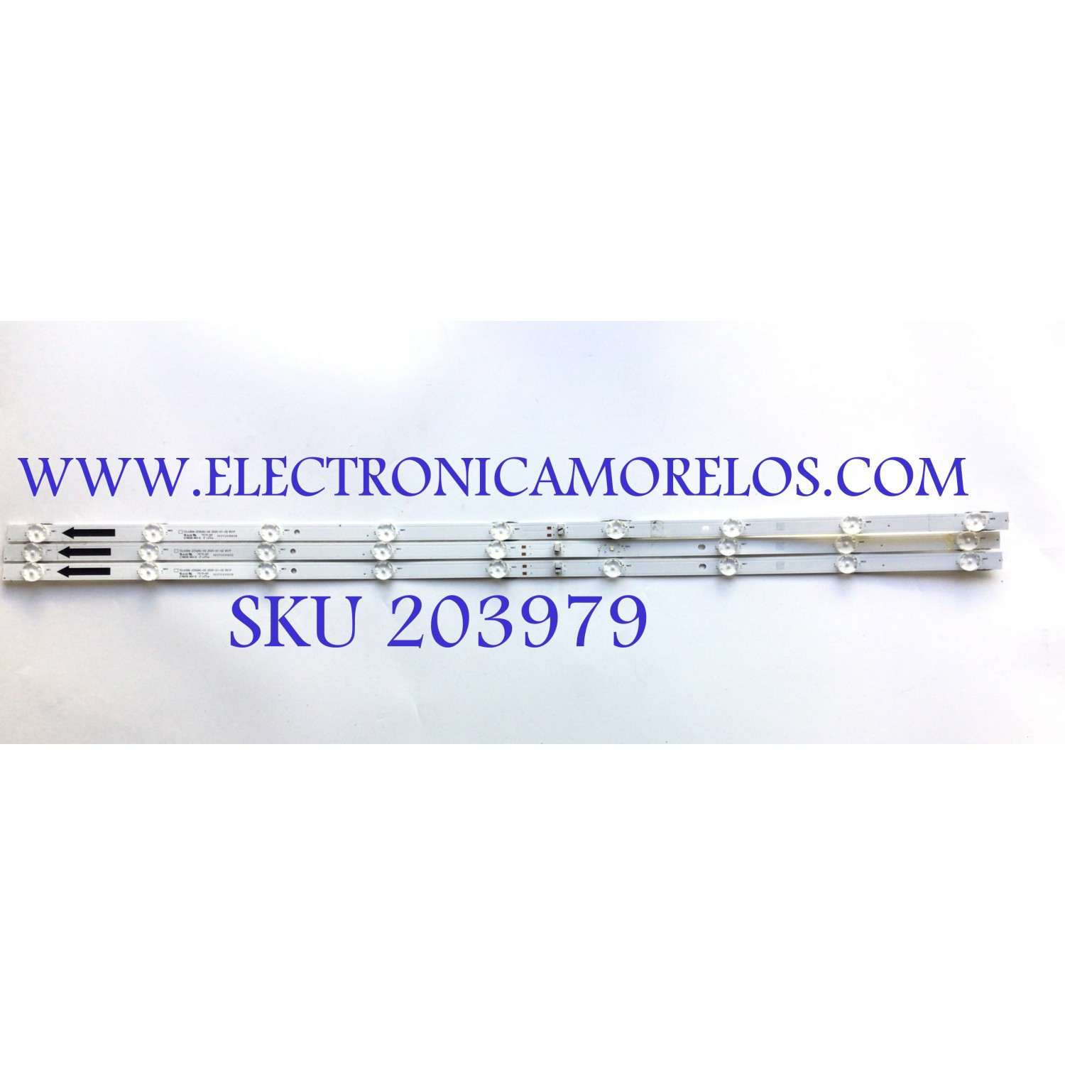 KIT DE LED'S PARA TV PHILIPS (3 PIEZAS) / NUMERO DE PARTE TCL43D9-ZC62AG-02 / TCL43D9-ZC62AG-02D / 303TC430039 / 303TC430039D / TC430M11 / 4C-LB430T-ZC7 / 210627BB05 / 2300016712 / MODELO 43PFL5765 / 43PFL5765/F8 / 43PFL5756/F7 A